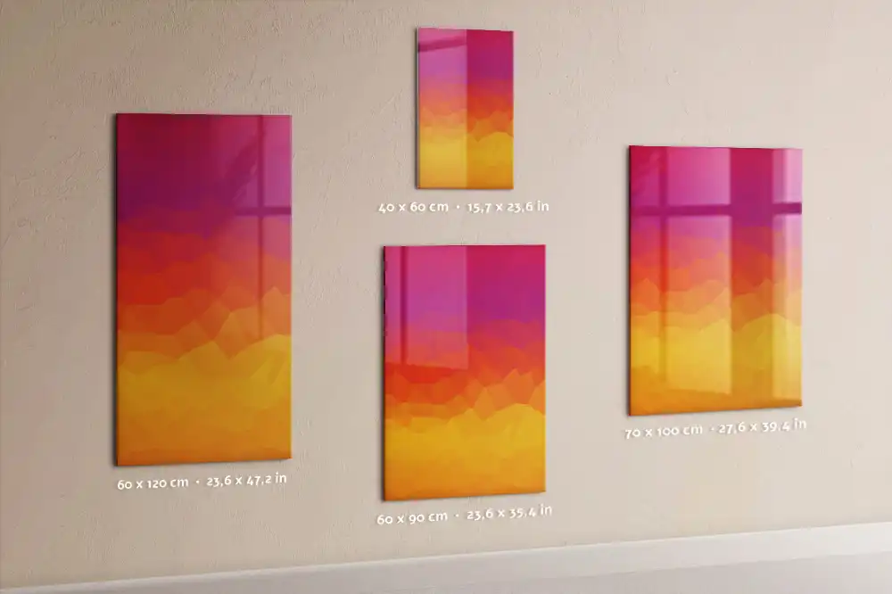 Tablă magnetică de birou cu design gradient de dimineață