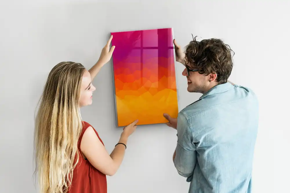 Tablă magnetică de birou cu design gradient de dimineață