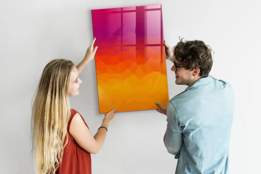Tablă magnetică de birou cu design gradient de dimineață