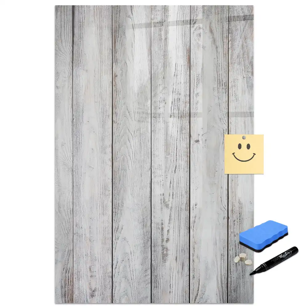 Tablă magnetică de scris cu design de scânduri pictate