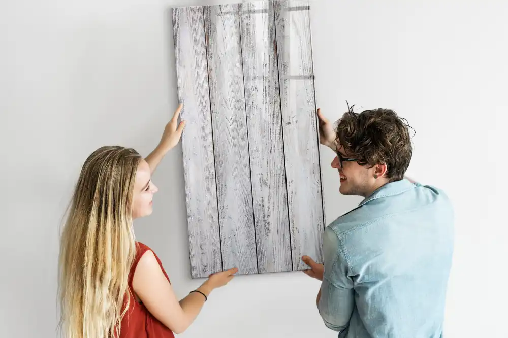 Tablă magnetică de scris cu design de scânduri pictate