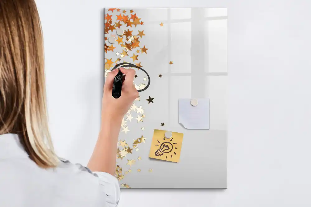 Tablă magnetică de perete cu model cu stele mici