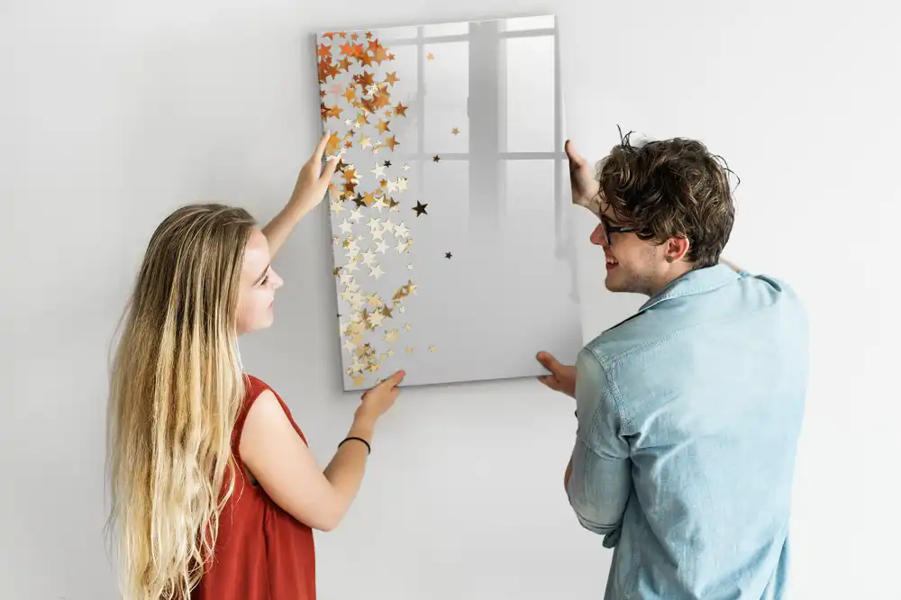 Tablă magnetică de perete cu model cu stele mici