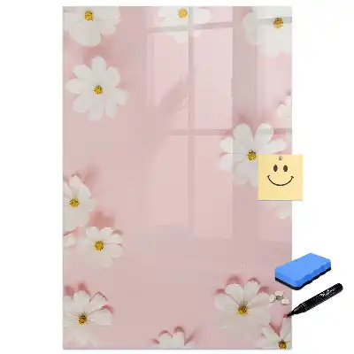 Tablă magnetică de birou cu model margarete de câmp