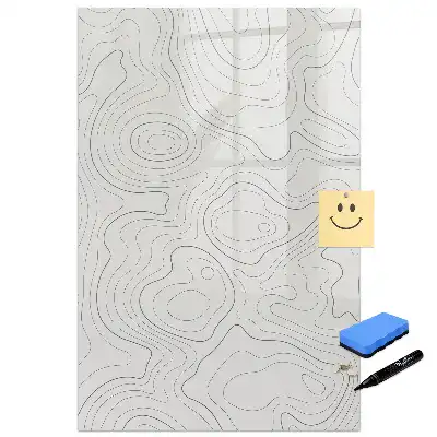 Tablă magnetică cu linii abstracte pentru scris