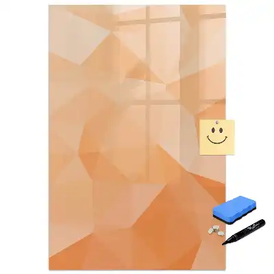Tablă magnetică de perete cu design din triunghiuri