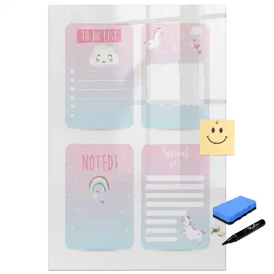 Tablă magnetică pentru organizare birou cu design de basm