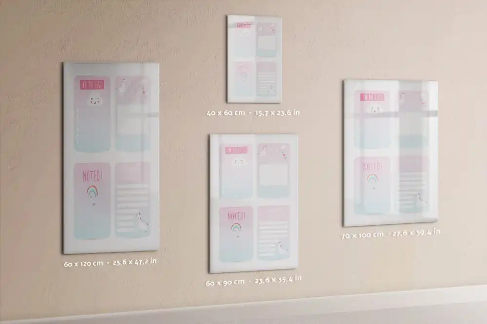 Tablă magnetică pentru organizare birou cu design de basm
