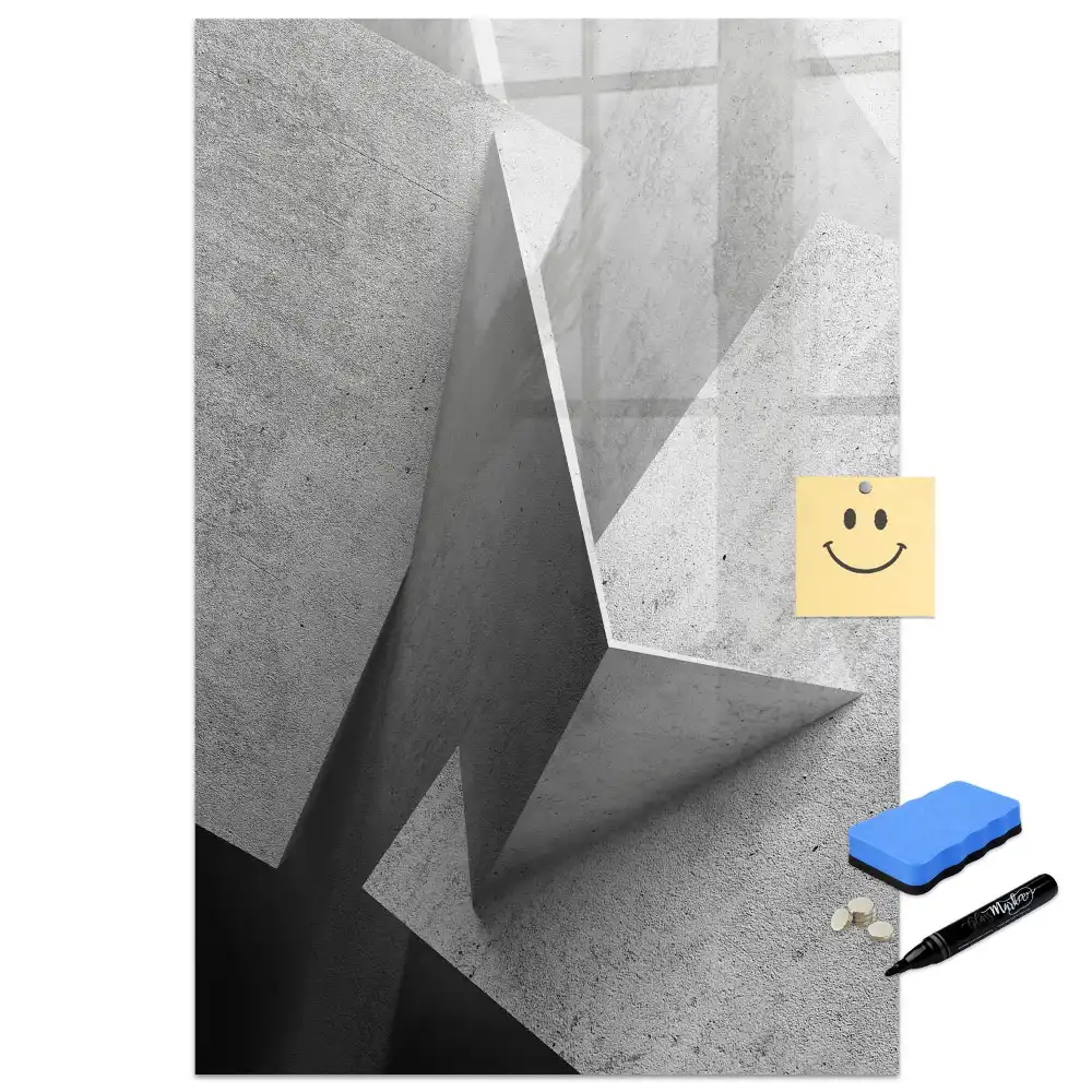 Tablă magnetică de perete cu design geometric modern