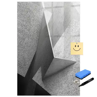 Tablă magnetică de perete cu design geometric modern