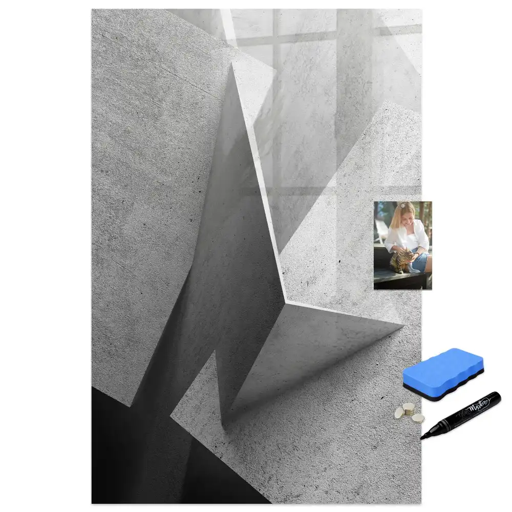 Tablă magnetică de perete cu design geometric modern