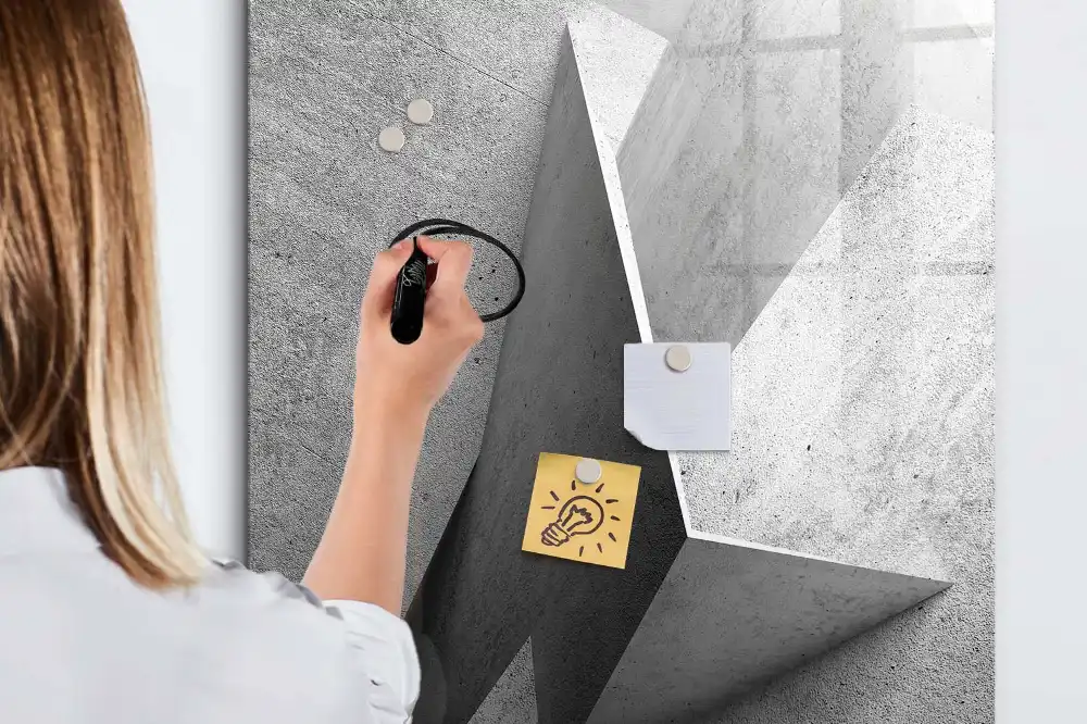 Tablă magnetică de perete cu design geometric modern