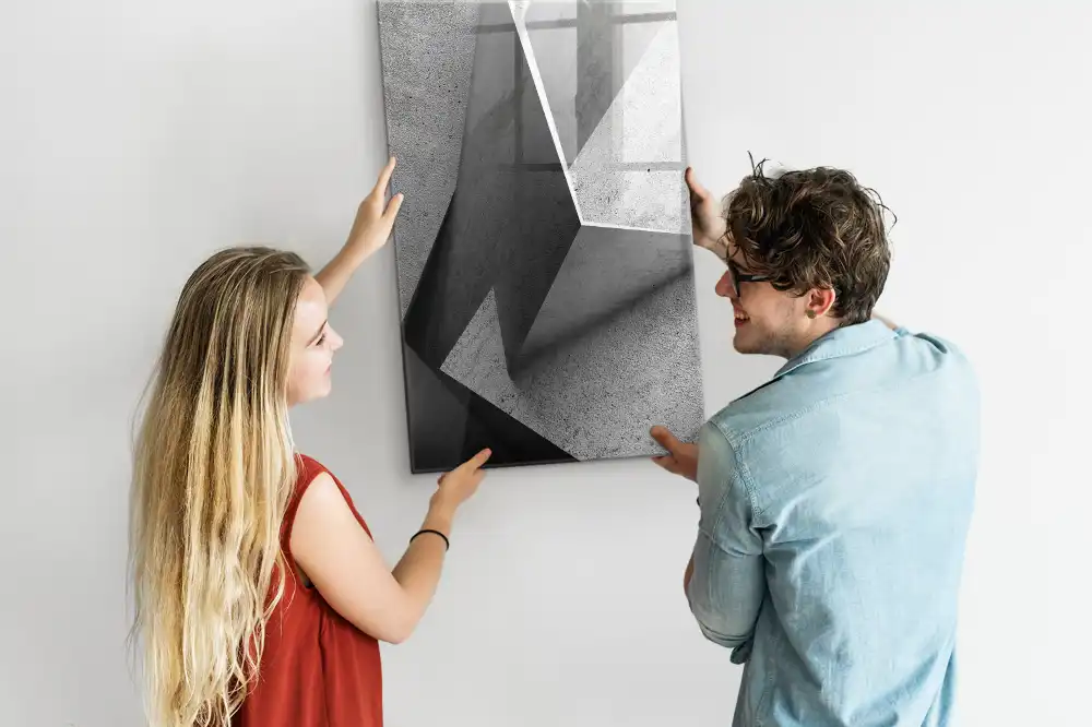 Tablă magnetică de perete cu design geometric modern