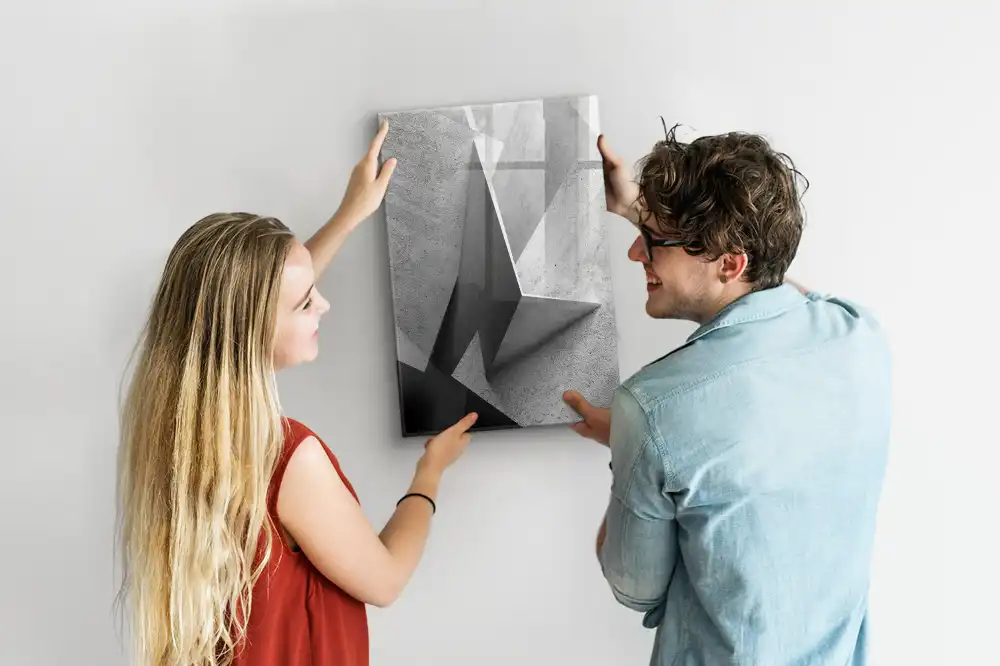 Tablă magnetică de perete cu design geometric modern
