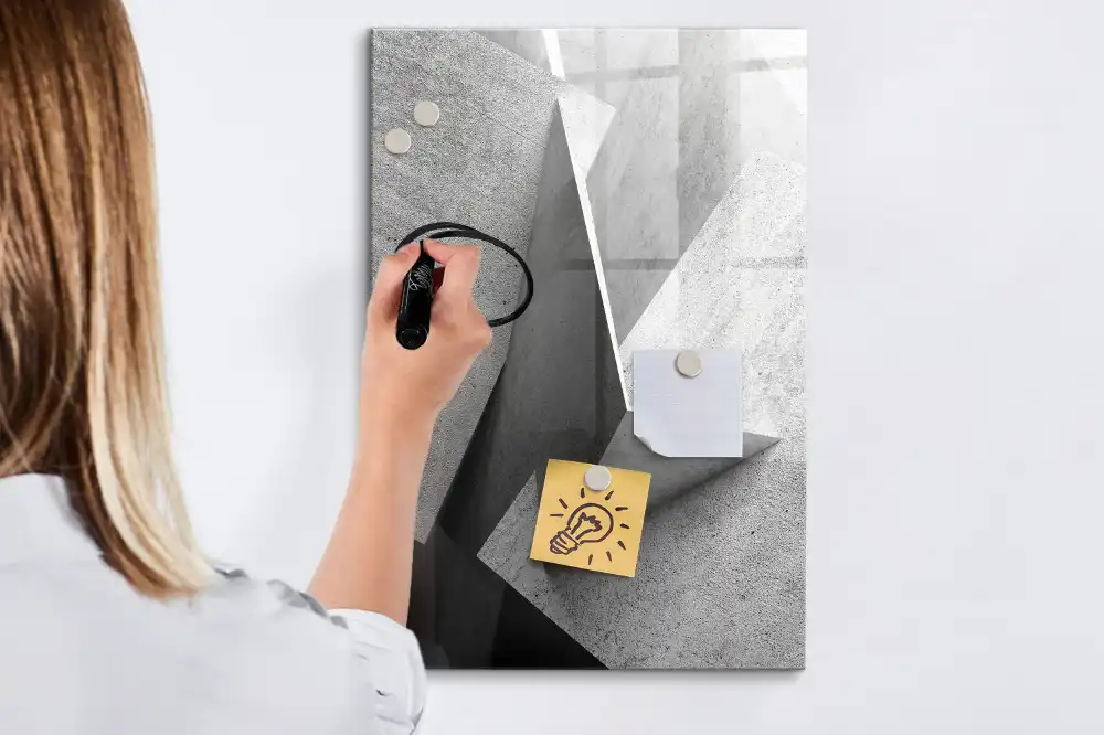 Tablă magnetică de perete cu design geometric modern