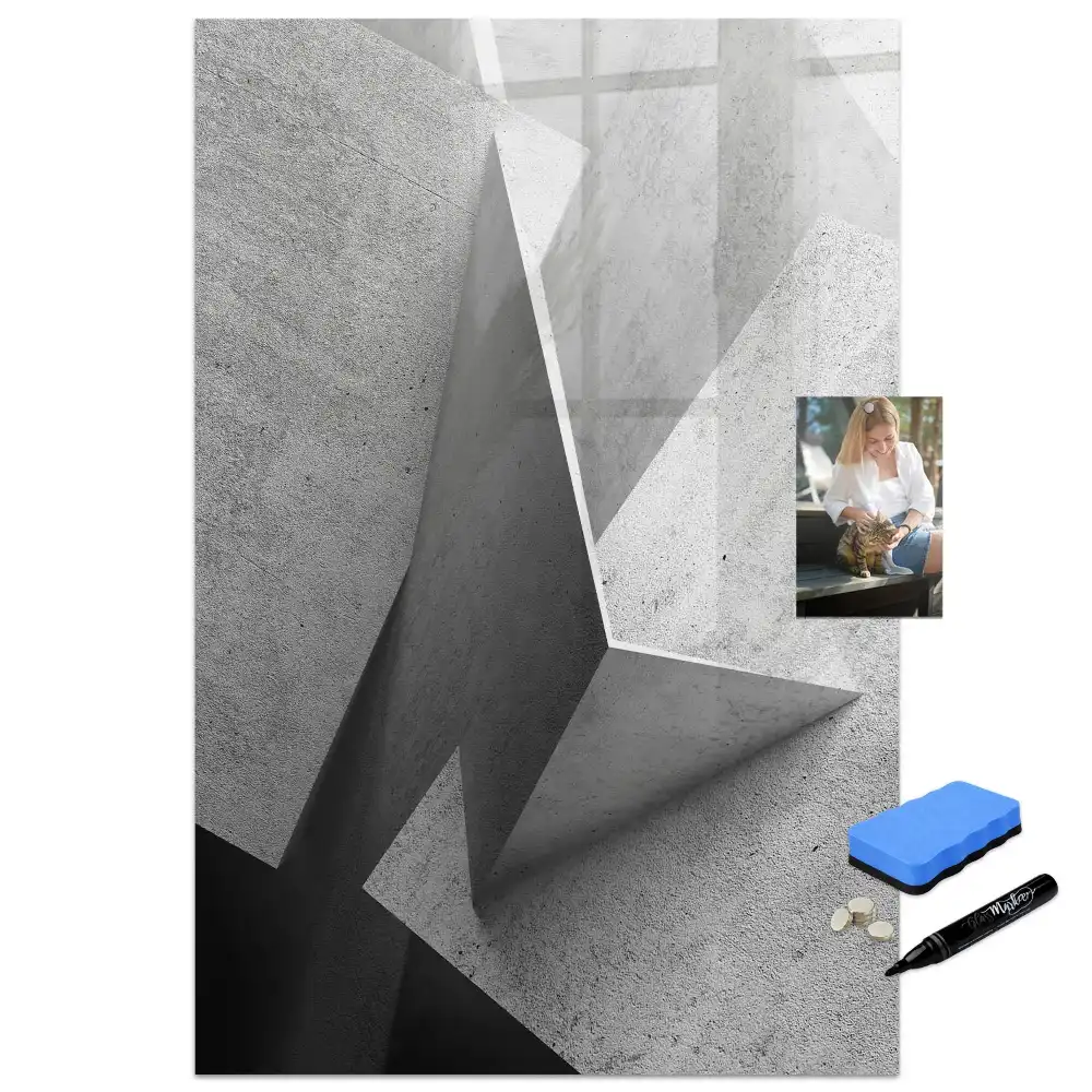 Tablă magnetică de perete cu design geometric modern