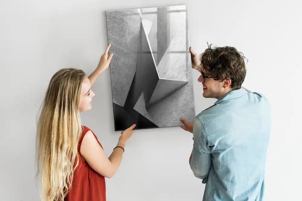 Tablă magnetică de perete cu design geometric modern