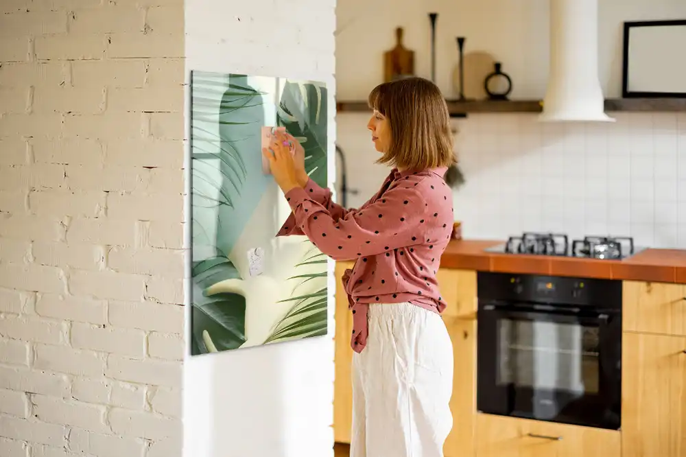 Tablă magnetică de perete cu model tropical Monstera