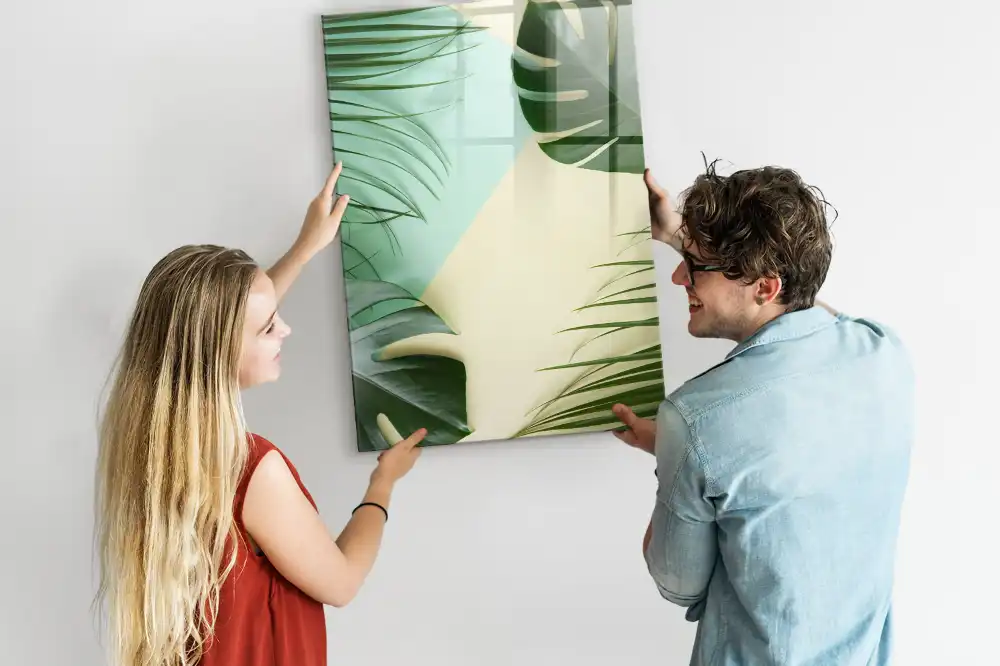 Tablă magnetică de perete cu model tropical Monstera