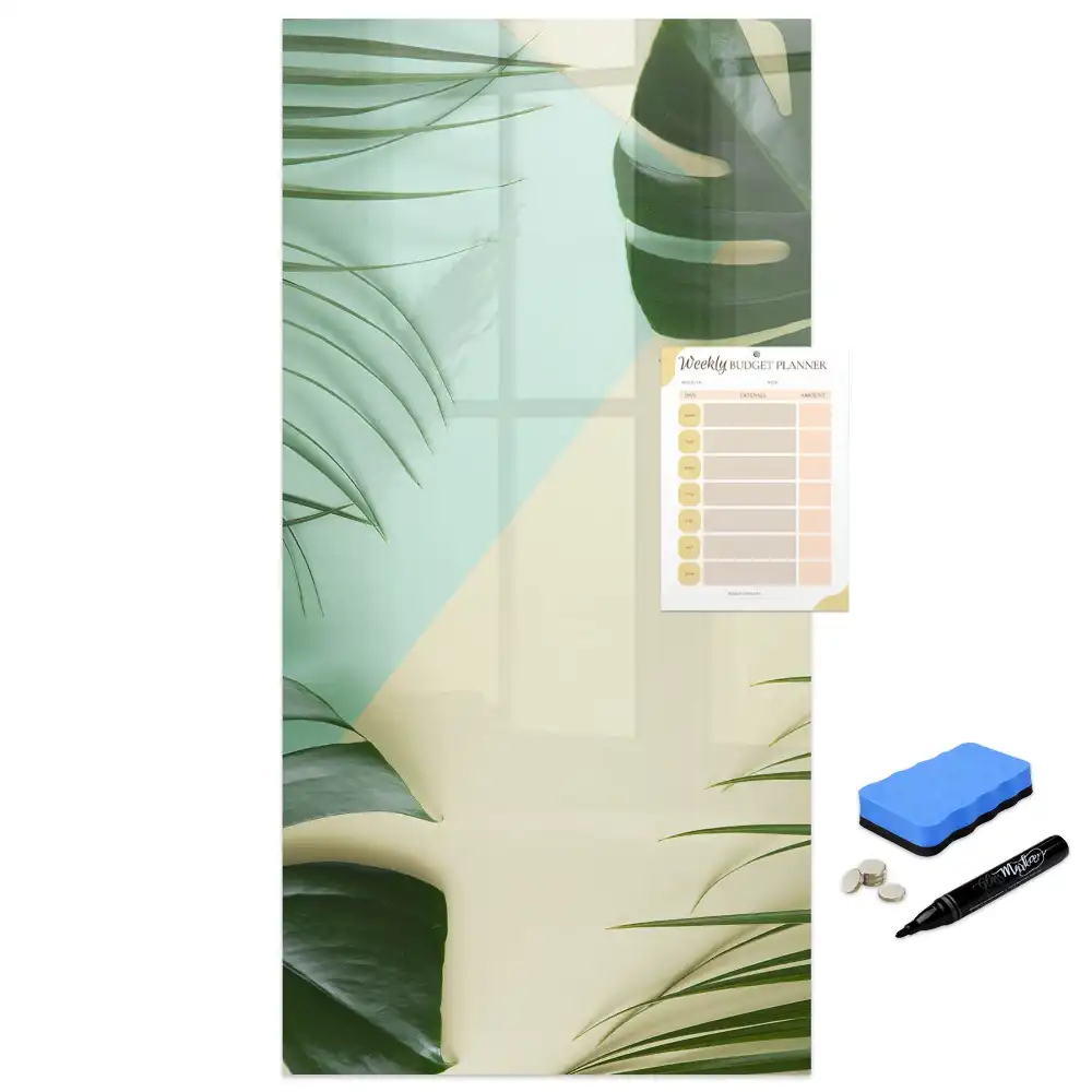 Tablă magnetică de perete cu model tropical Monstera