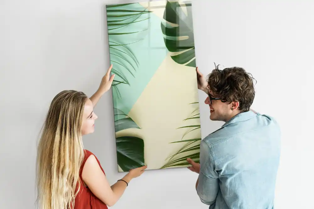 Tablă magnetică de perete cu model tropical Monstera