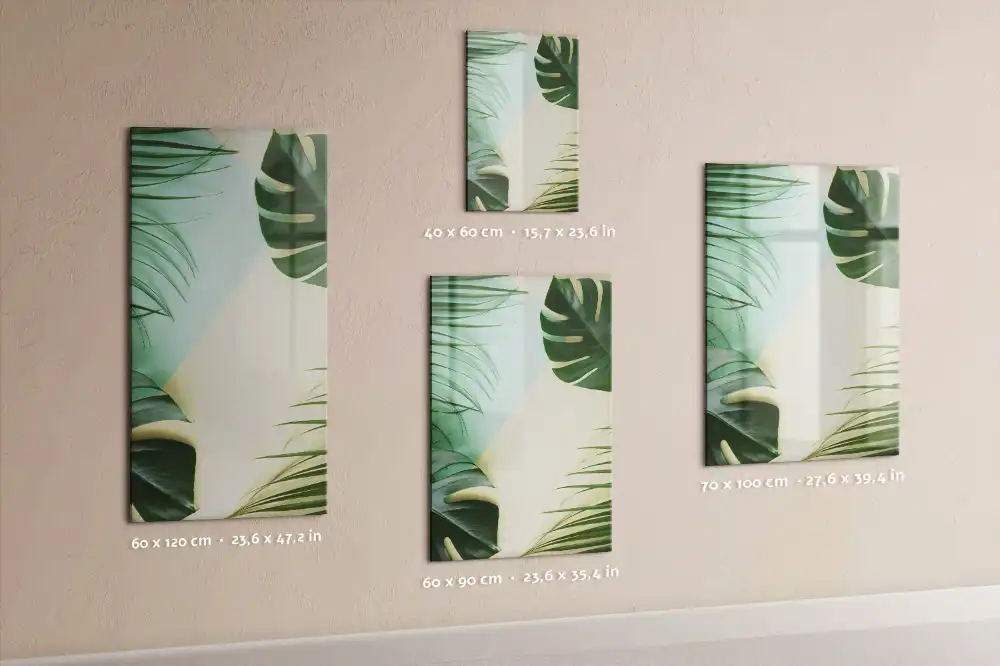 Tablă magnetică de perete cu model tropical Monstera