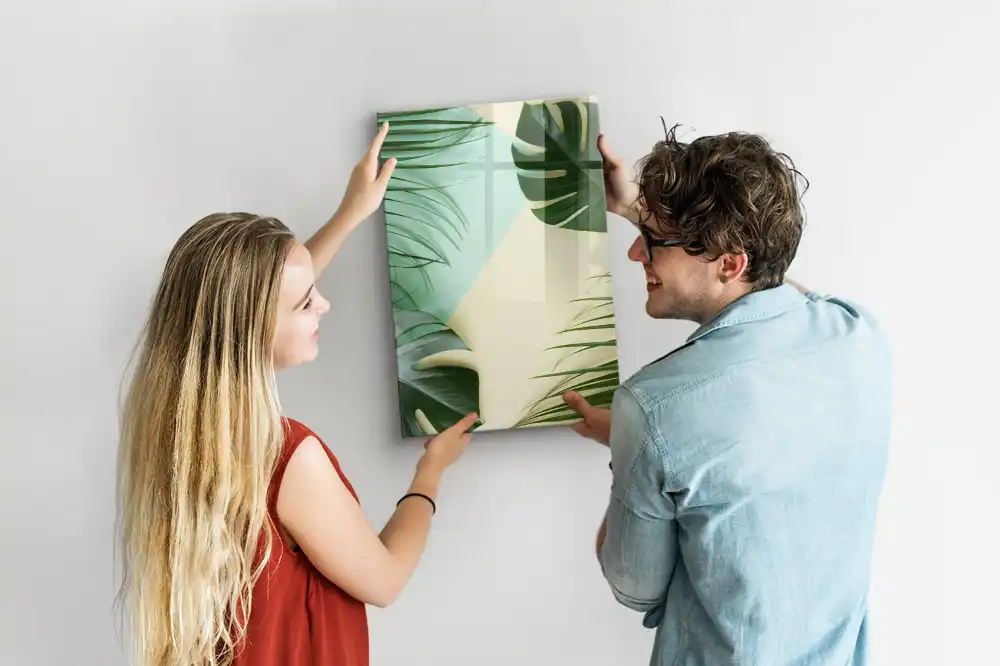Tablă magnetică de perete cu model tropical Monstera