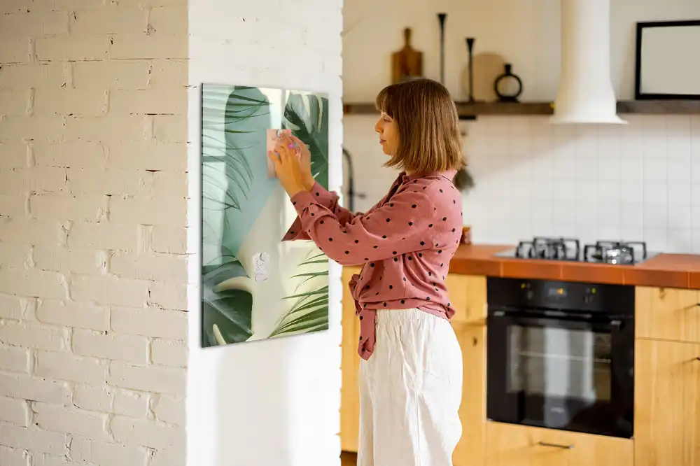 Tablă magnetică de perete cu model tropical Monstera