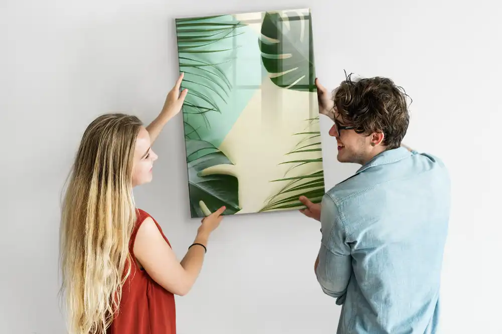 Tablă magnetică de perete cu model tropical Monstera