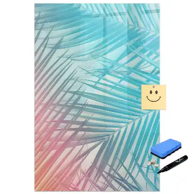 Tablă magnetică de birou cu model frunză de palmier