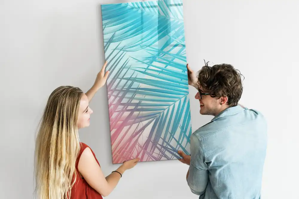 Tablă magnetică de birou cu model frunză de palmier