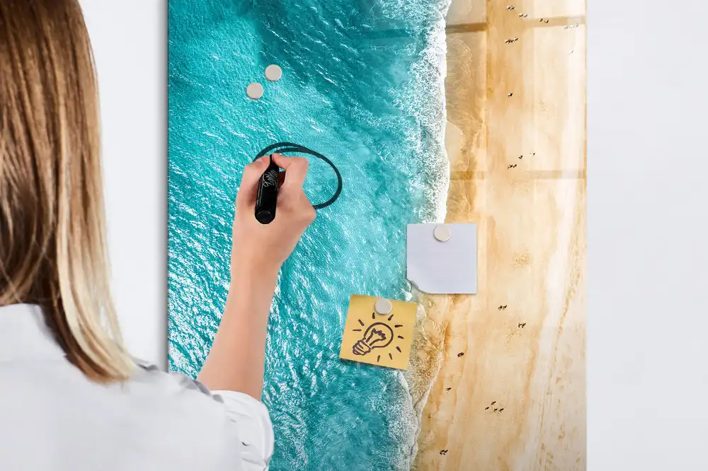 Tablă magnetică de perete cu imprimeu plajă la mare