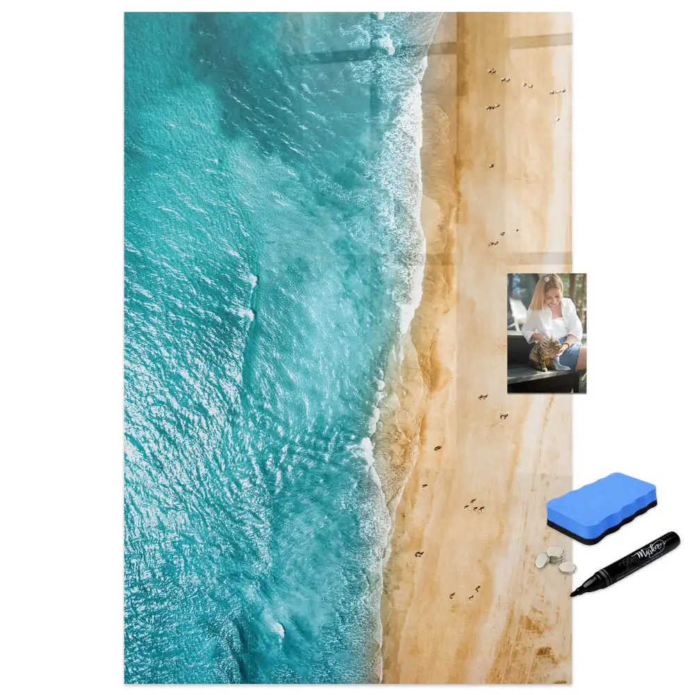 Tablă magnetică de perete cu imprimeu plajă la mare
