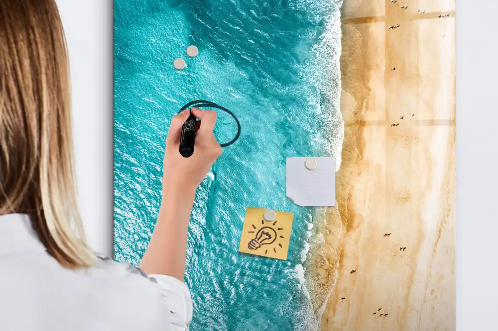 Tablă magnetică de perete cu imprimeu plajă la mare