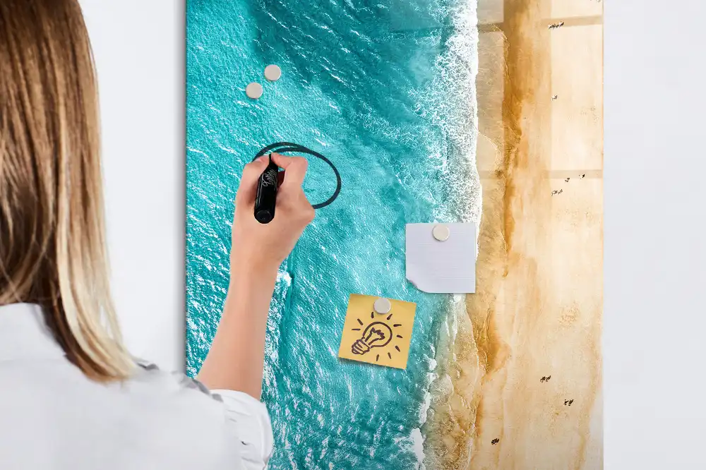 Tablă magnetică de perete cu imprimeu plajă la mare