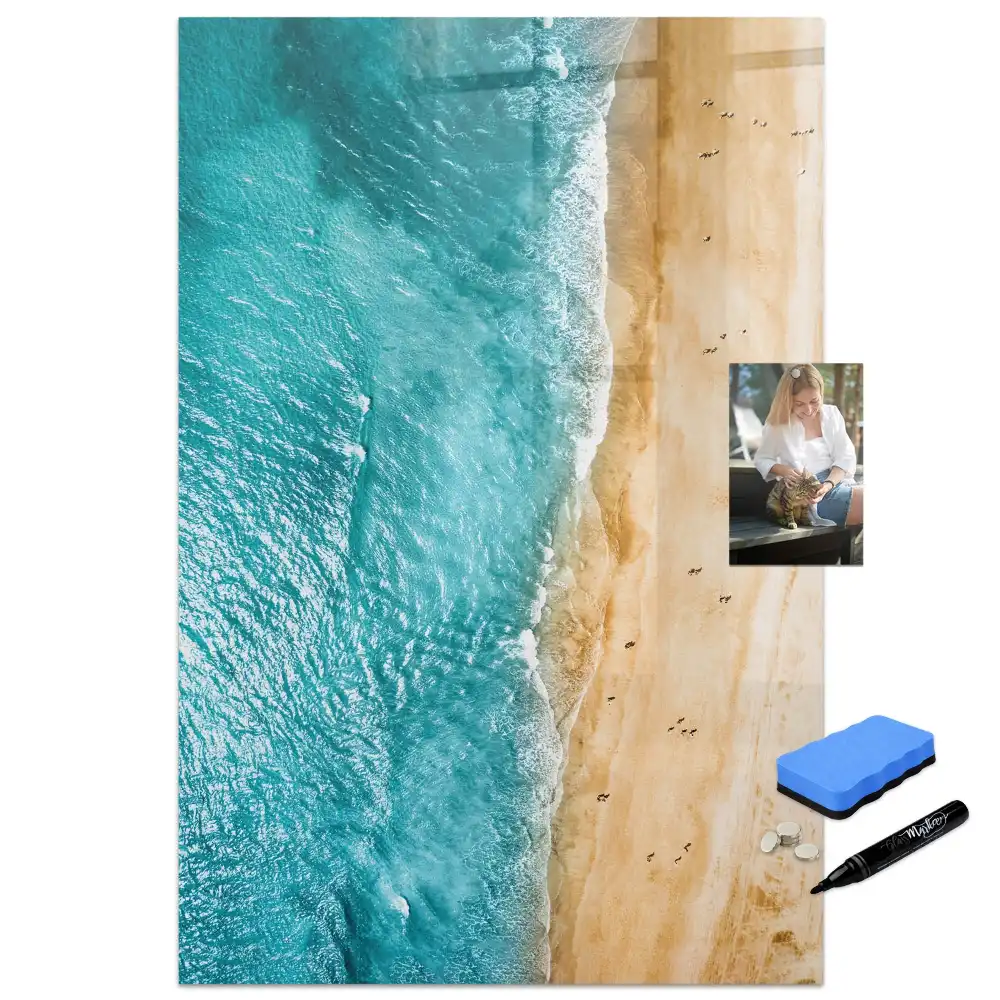 Tablă magnetică de perete cu imprimeu plajă la mare