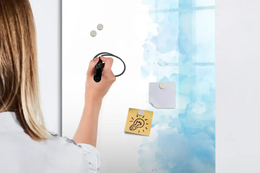 Tablă magnetică cu model acuarele vărsate
