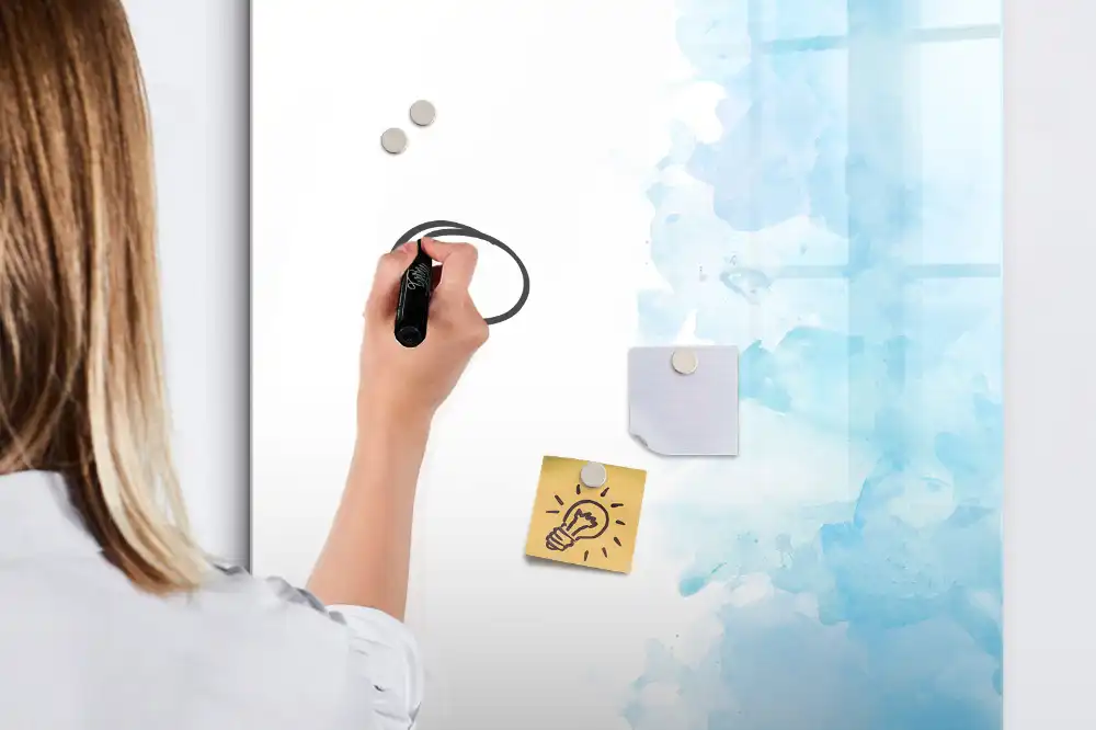 Tablă magnetică cu model acuarele vărsate