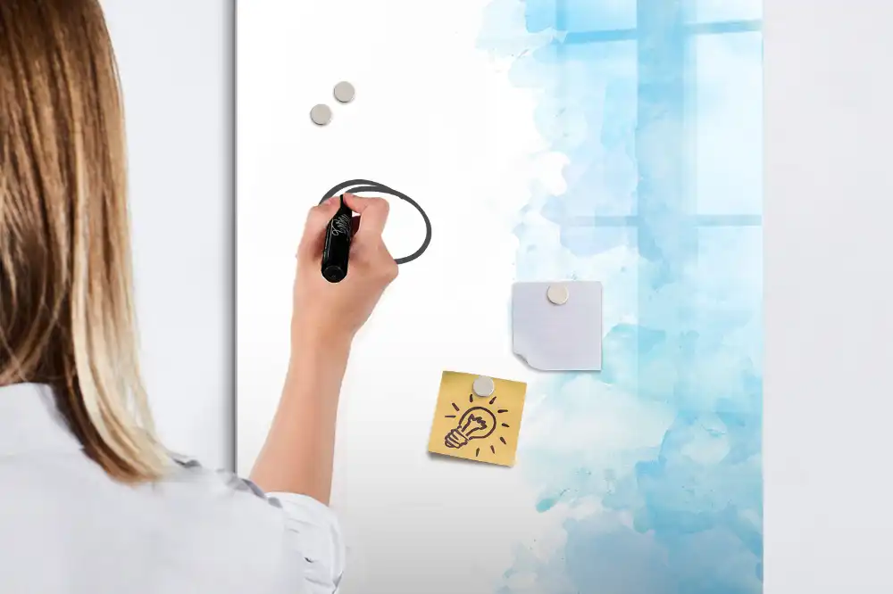 Tablă magnetică cu model acuarele vărsate