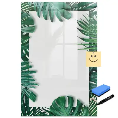 Tablă magnetică cu model cu frunze de monstera