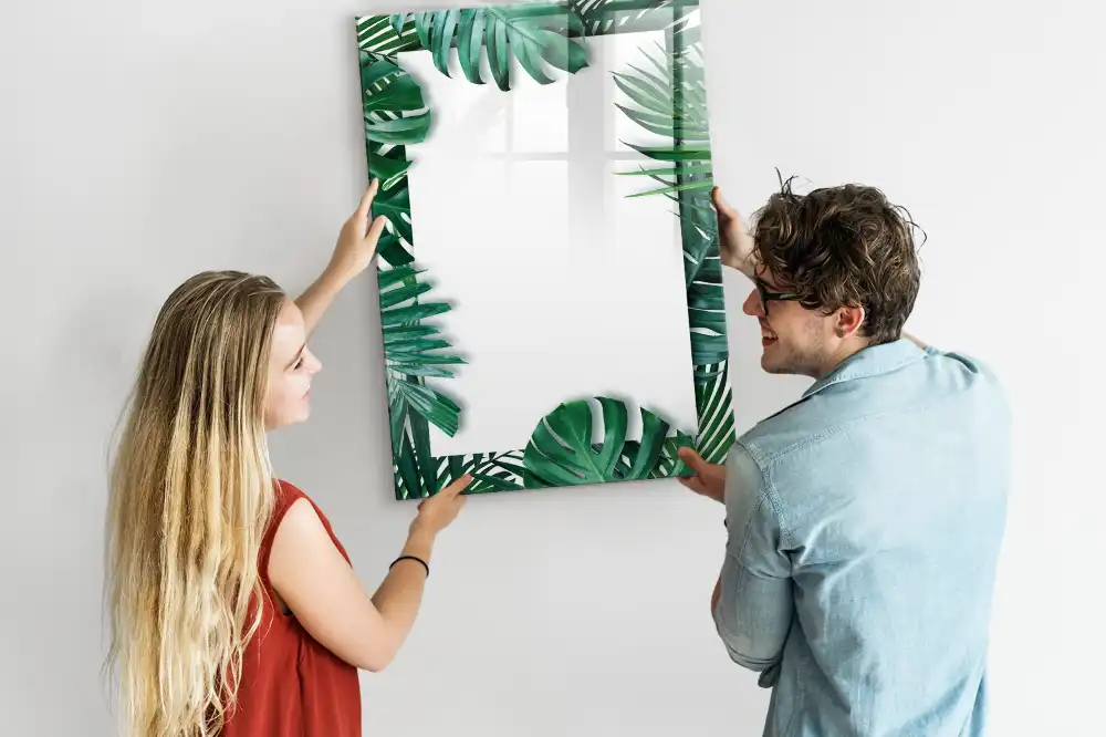 Tablă magnetică cu model cu frunze de monstera
