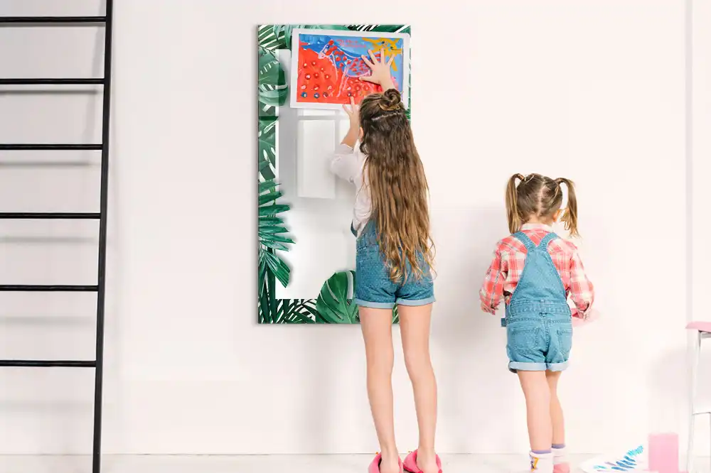 Tablă magnetică cu model cu frunze de monstera