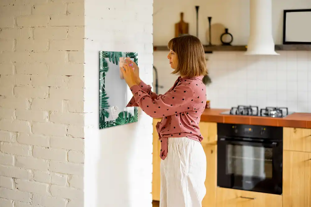 Tablă magnetică cu model cu frunze de monstera
