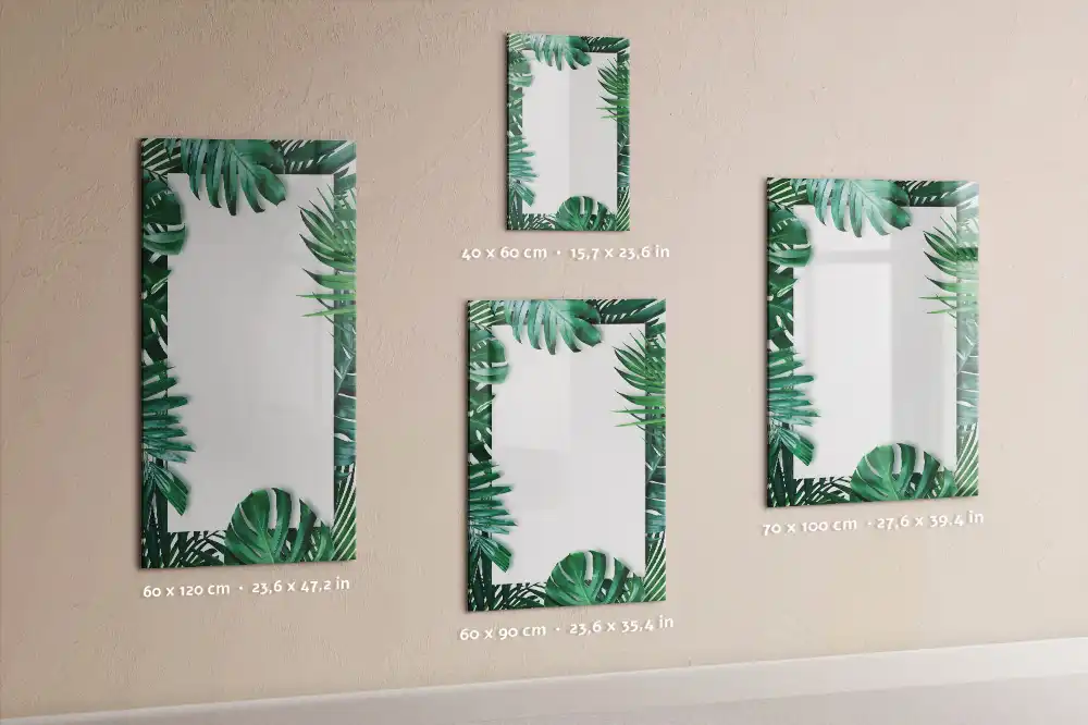 Tablă magnetică cu model cu frunze de monstera