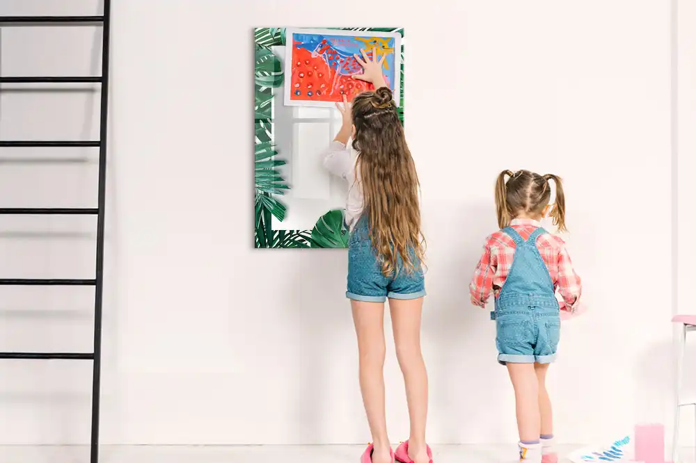 Tablă magnetică cu model cu frunze de monstera