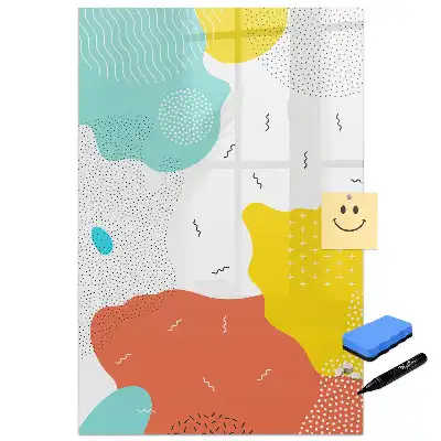 Tablă magnetică de perete cu design abstract pentru schițe rapide