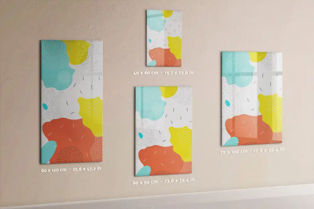 Tablă magnetică de perete cu design abstract pentru schițe rapide