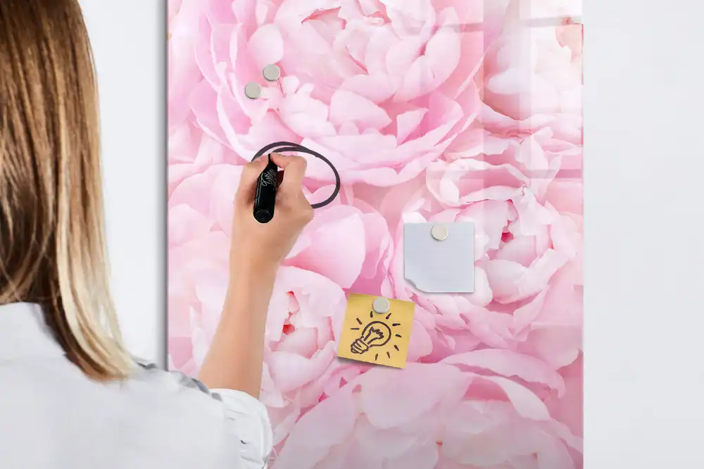 Tablă magnetică de scris cu design floral de vacanță