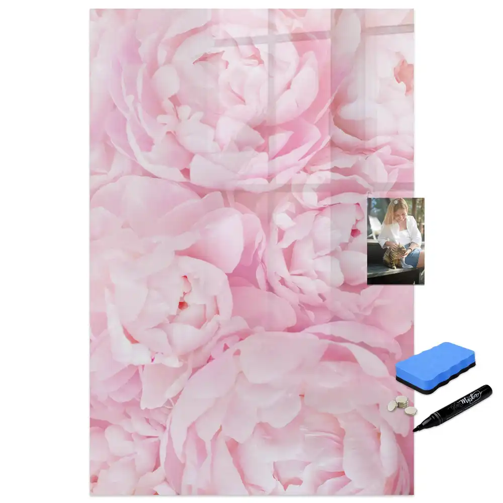 Tablă magnetică de scris cu design floral de vacanță