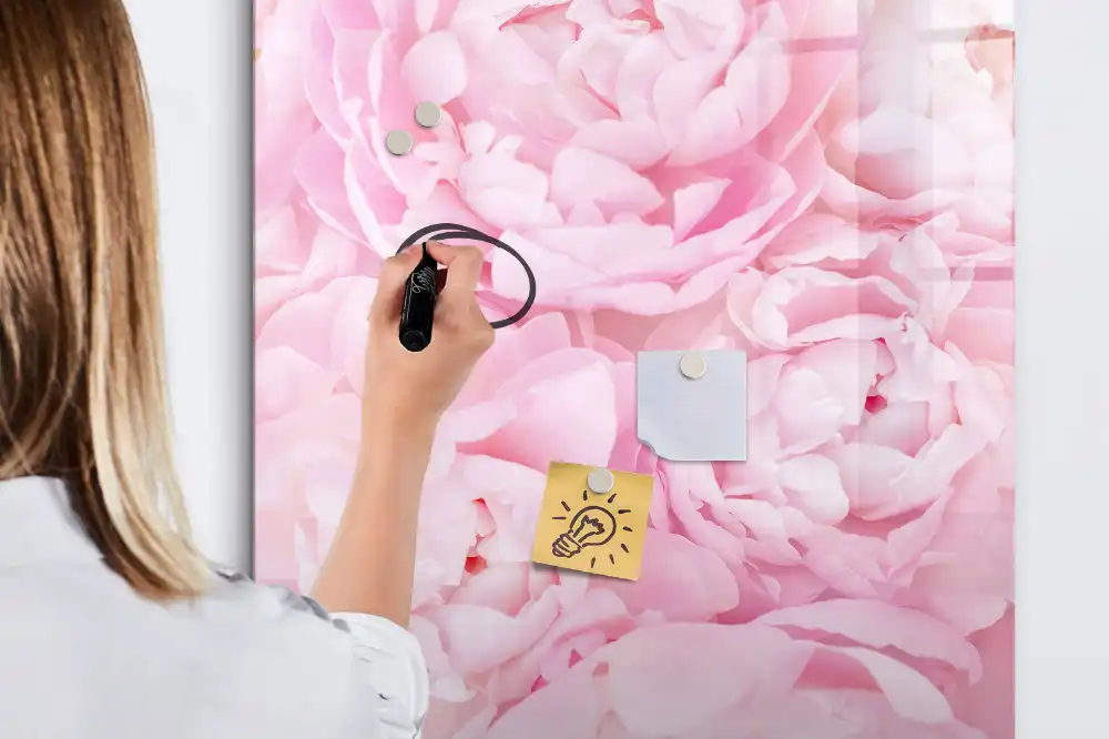 Tablă magnetică de scris cu design floral de vacanță